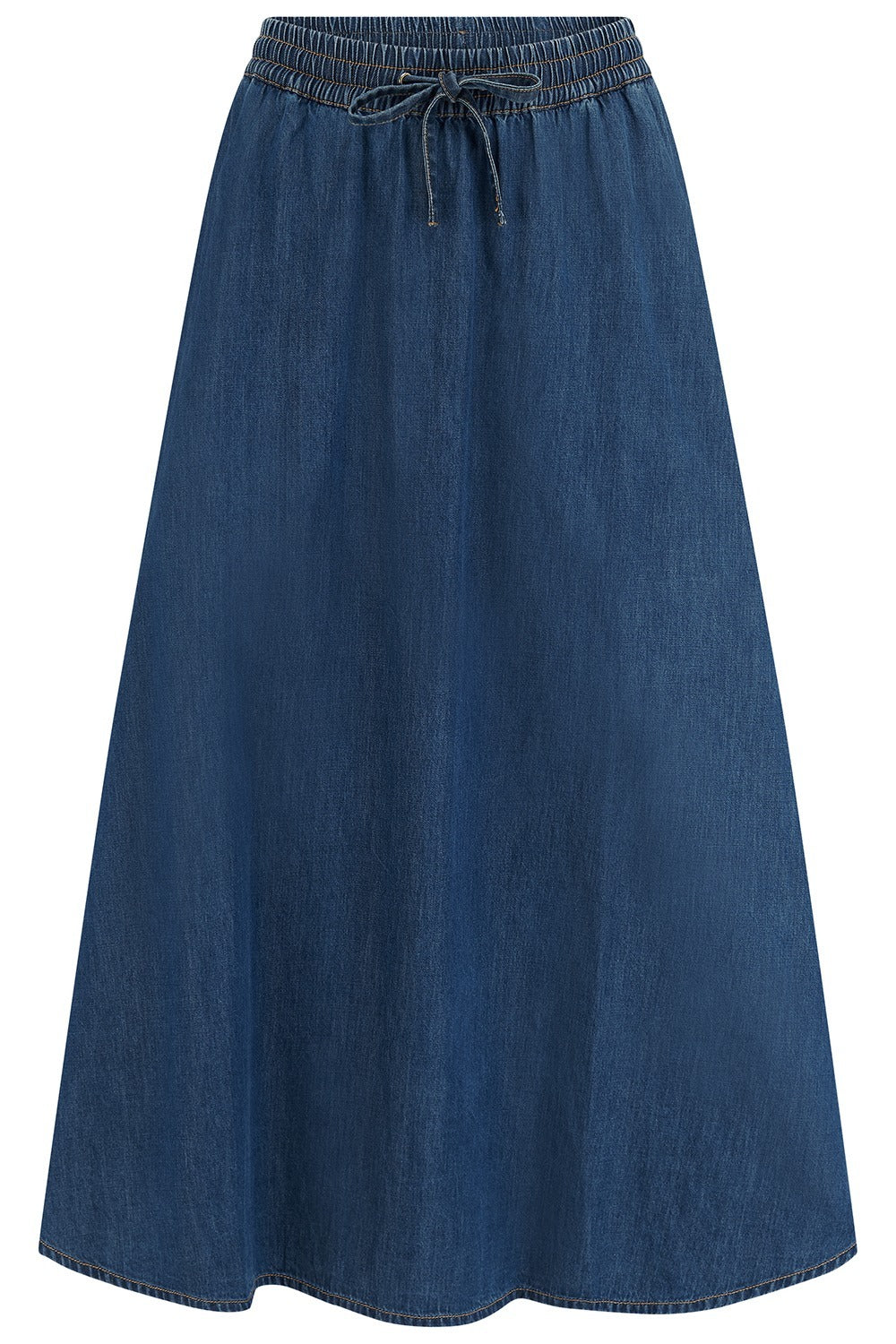 Allegra Midi Skirt - Deep Blue Denim - Image 6