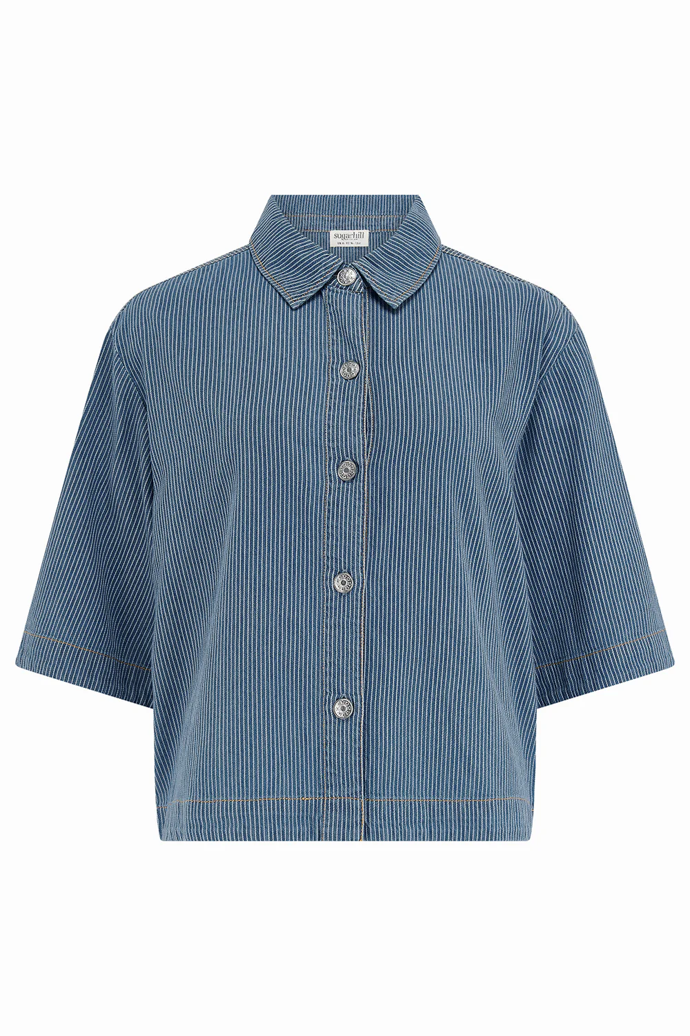 Amity Jacket - Blue Stripe Denim - Image 7