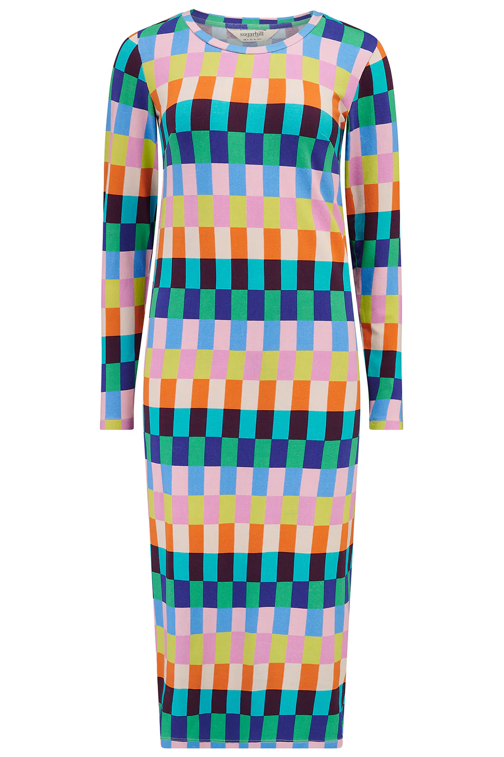 Ariella Jersey Midi Dress - Multi, Puzzle Stripe - Image 5