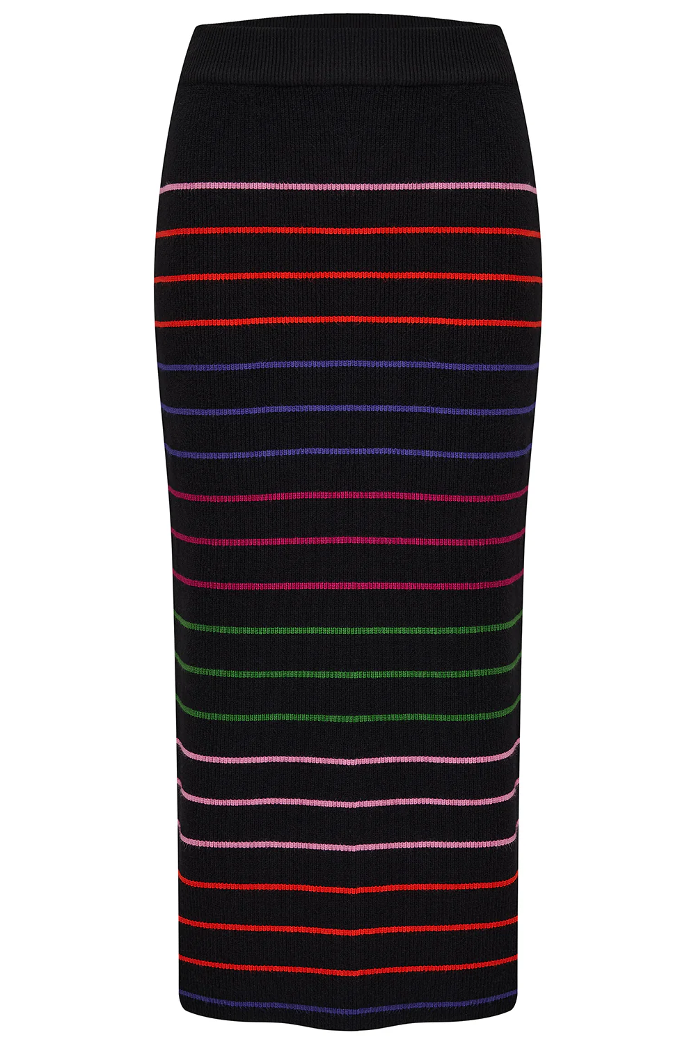 Blanche Knit Skirt - Black, Triple Stripe - Image 4