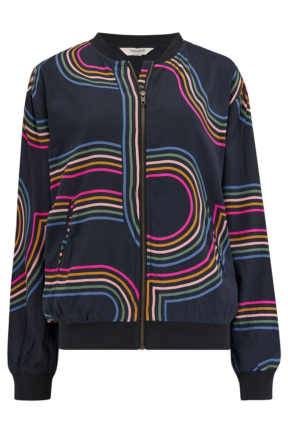 Bobbi Bomber Jacket - Black, Retro Racer - Image 9