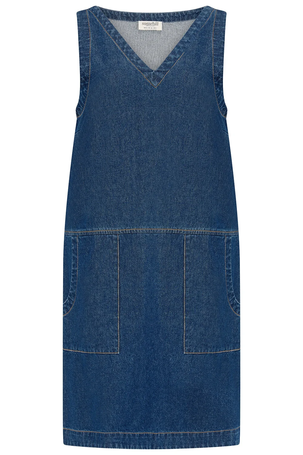 Cecil Tunic Dress - Mid Blue Denim - Image 10