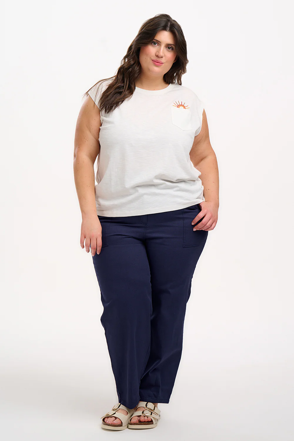 Chrissy Relaxed Tank T-Shirt - Off-White, Sunshine In My Pocket - Image 5