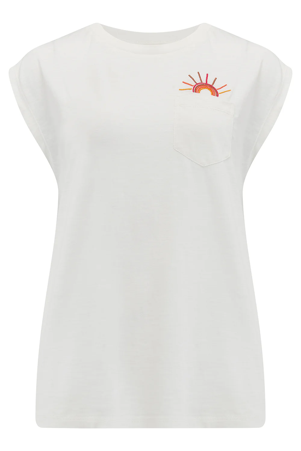 Chrissy Relaxed Tank T-Shirt - Off-White, Sunshine In My Pocket - Image 8