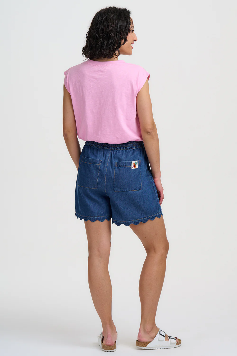 Chrissy Relaxed Tank T-Shirt - Pink, Tubular Geo - Image 4