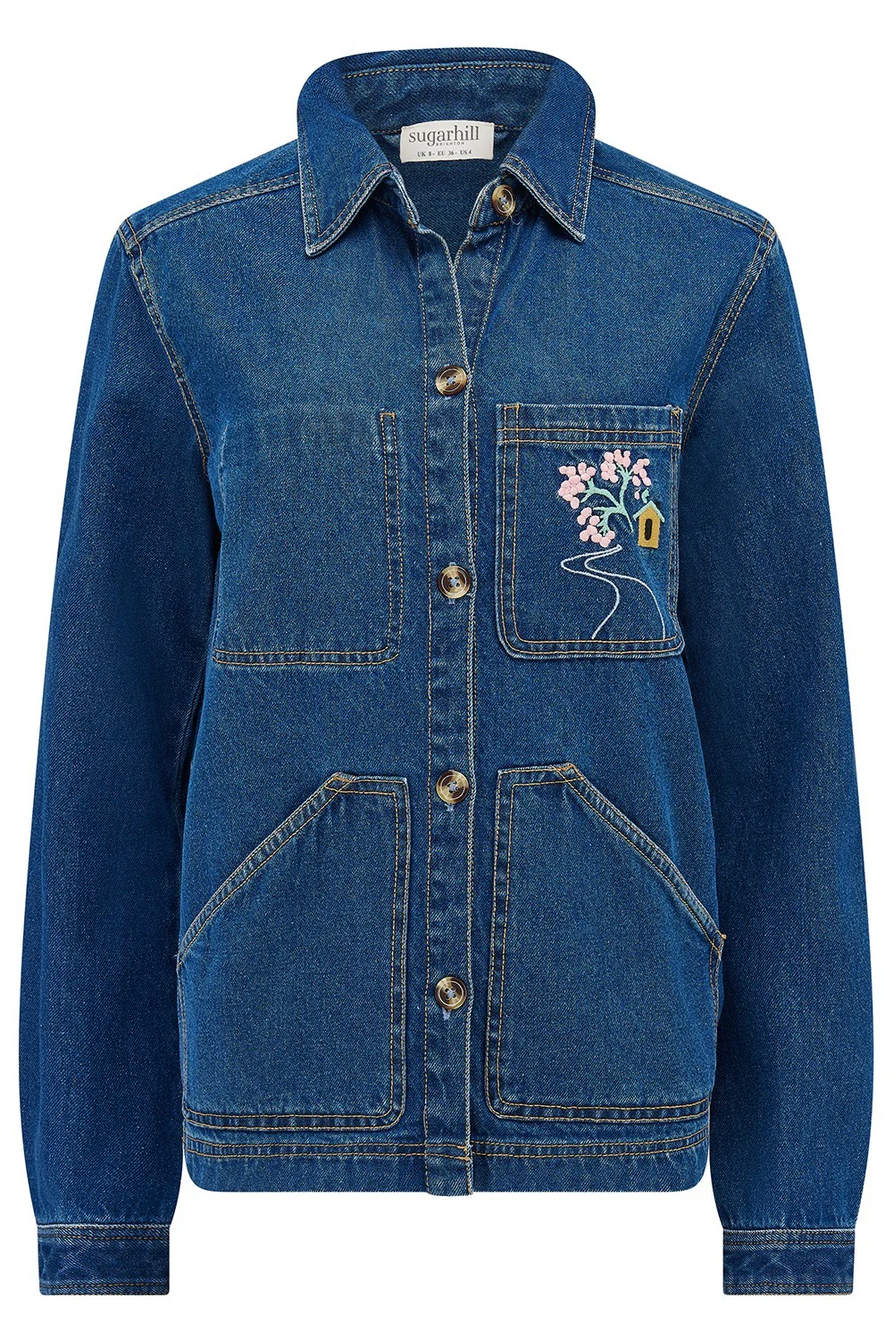 Dita Denim Jacket - Deep Indigo Denim - Image 10
