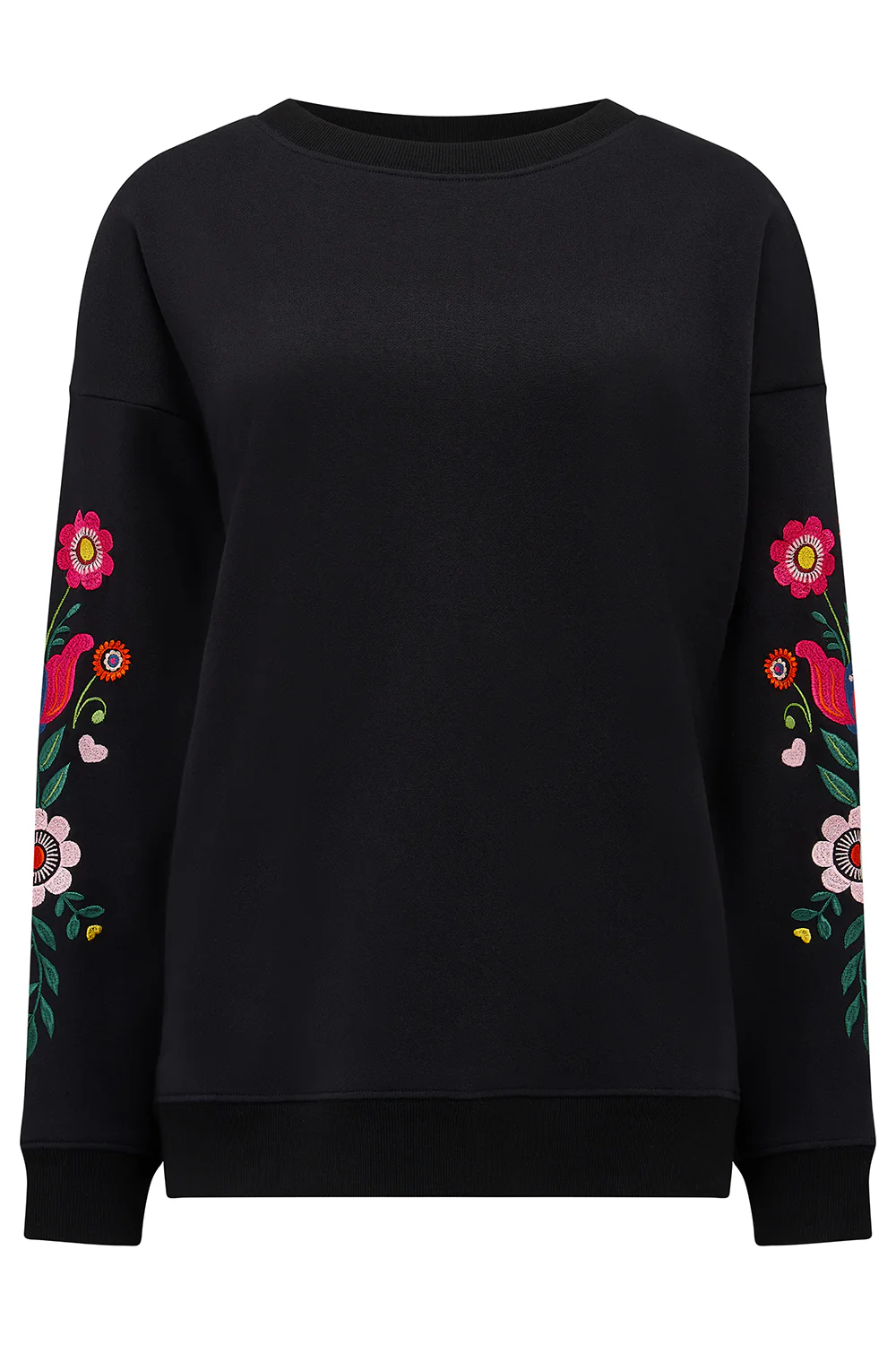 Eadie Relaxed Sweatshirt - Black, Folk Floral - Image 5