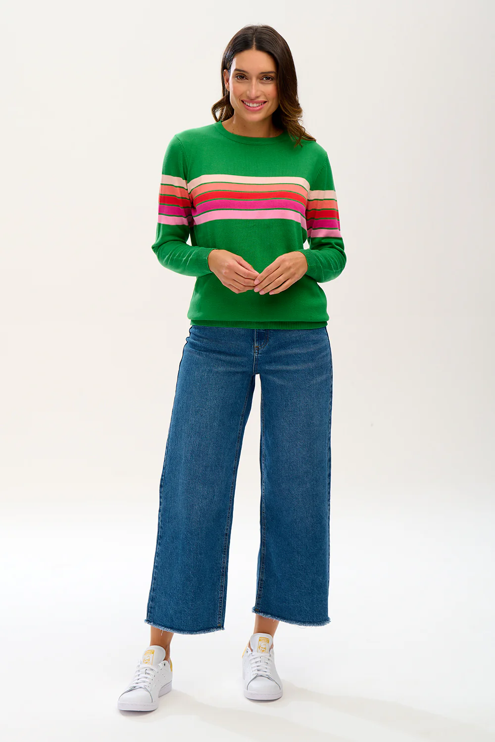 Rita Jumper - Green, Sunset Stripes - Image 3