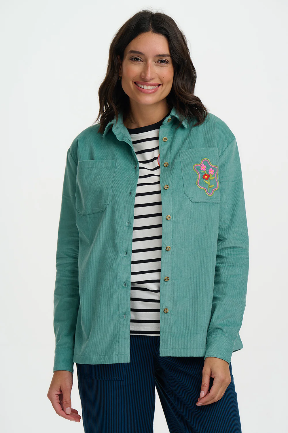 Karina Overshirt - Teal Cord - Image 3