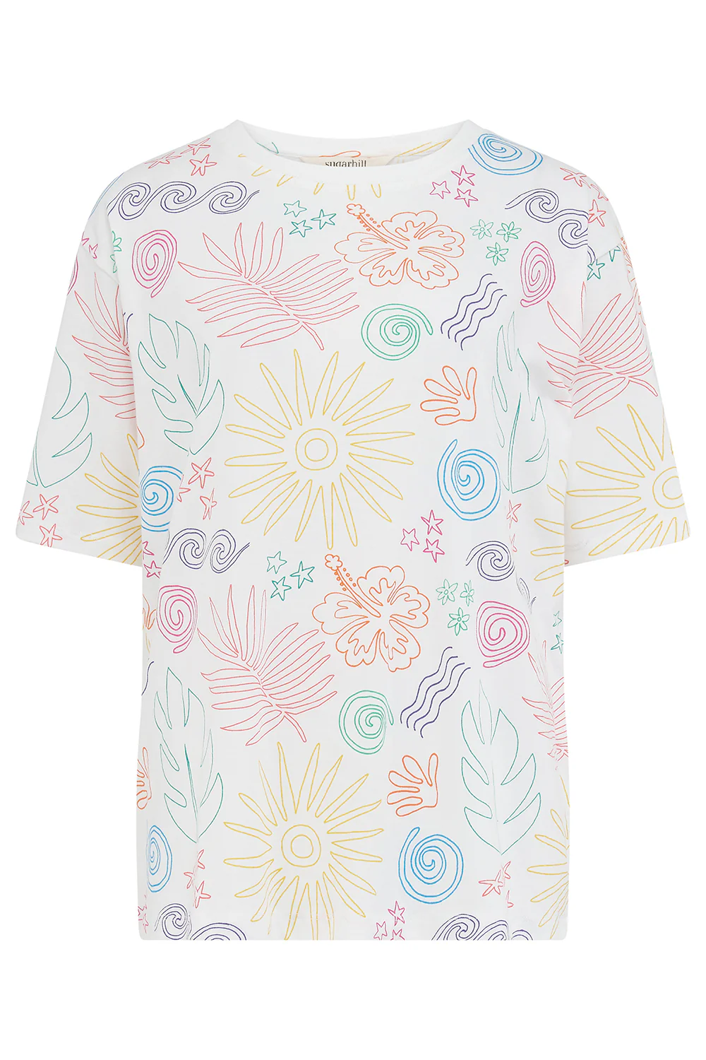 Kinsley Relaxed T-Shirt - Chalk White, Island Fiesta - Image 6