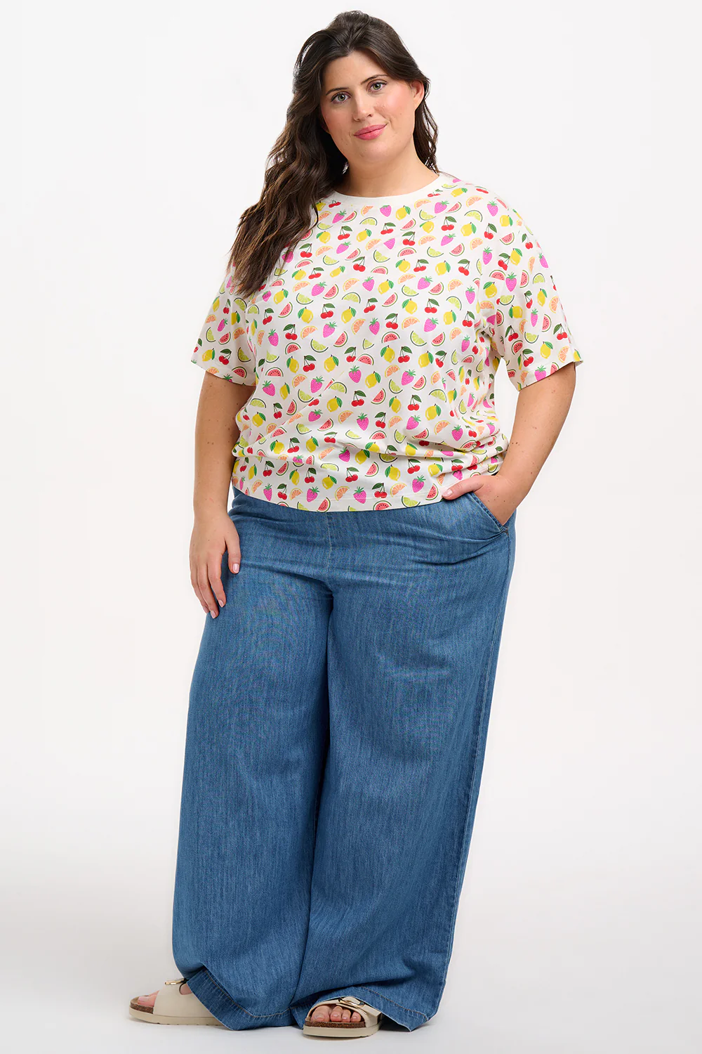 Kinsley Relaxed T-Shirt - Cream, Fruit Salad - Image 4