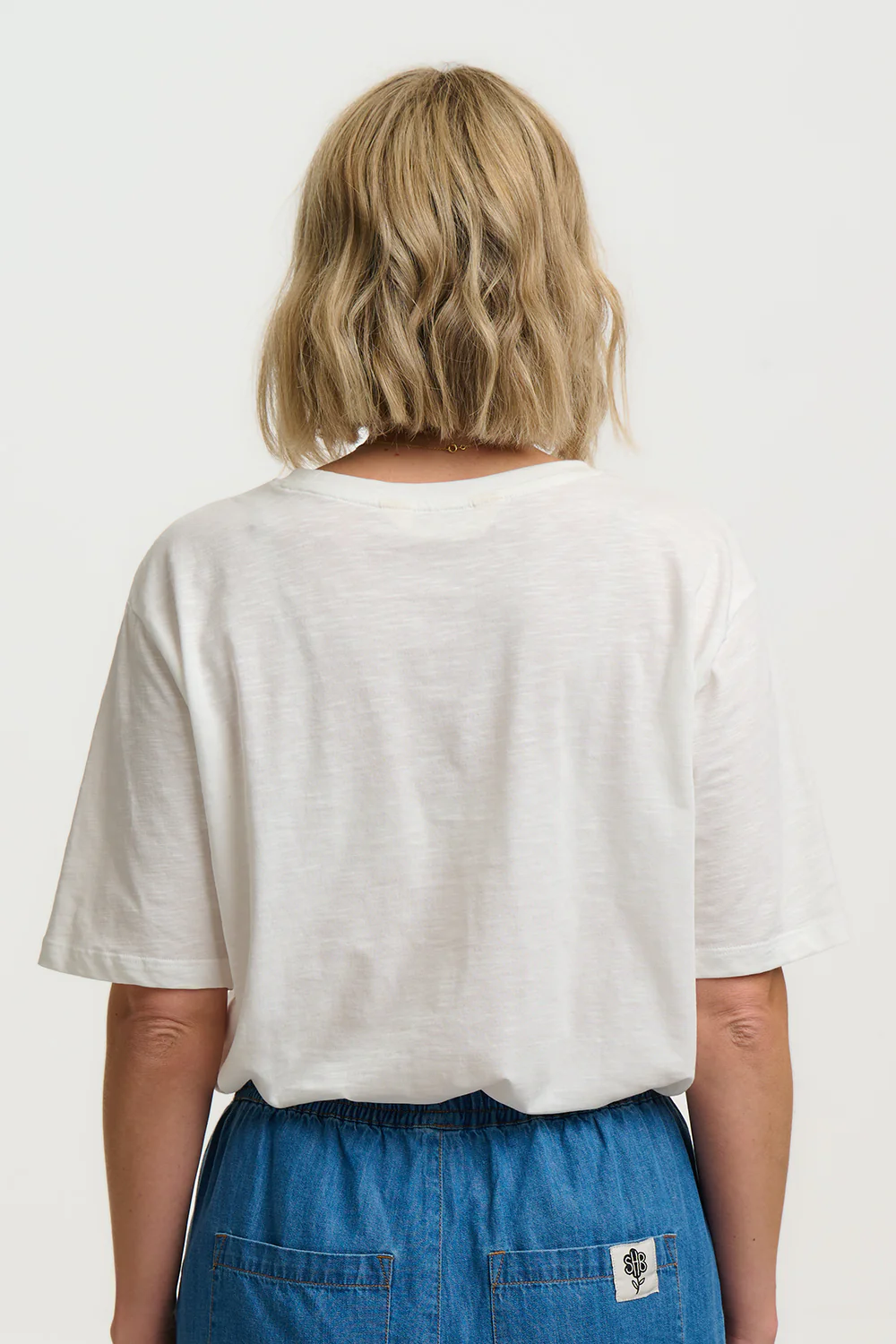 Kinsley Relaxed T-Shirt - Off White, Solstice Embroidery - Image 5