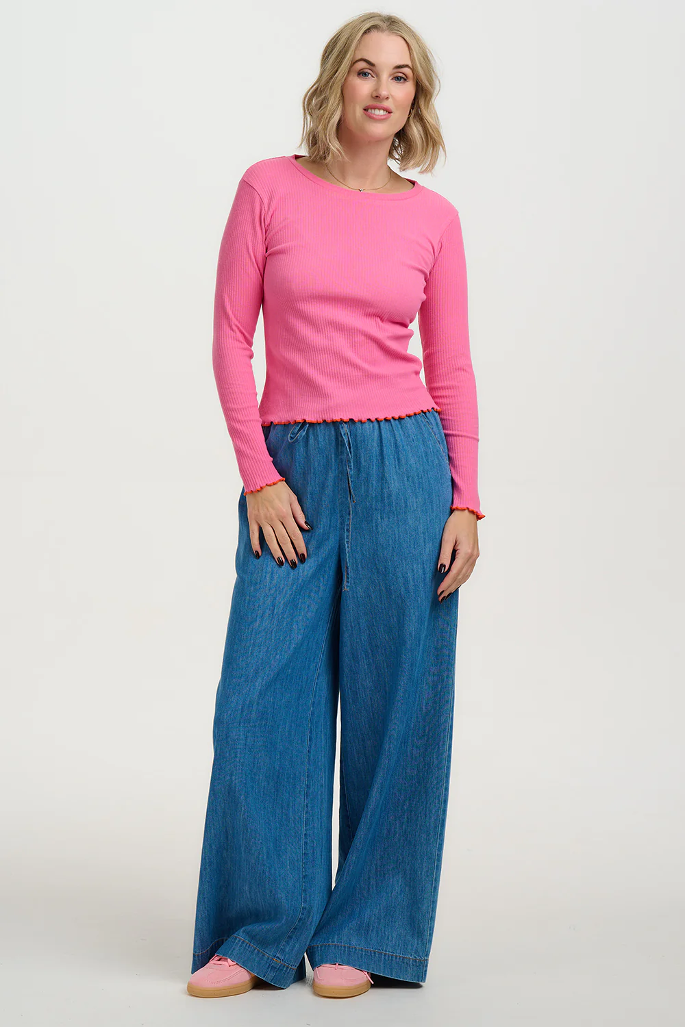 Lena Ribbed Top - Pink - Image 3