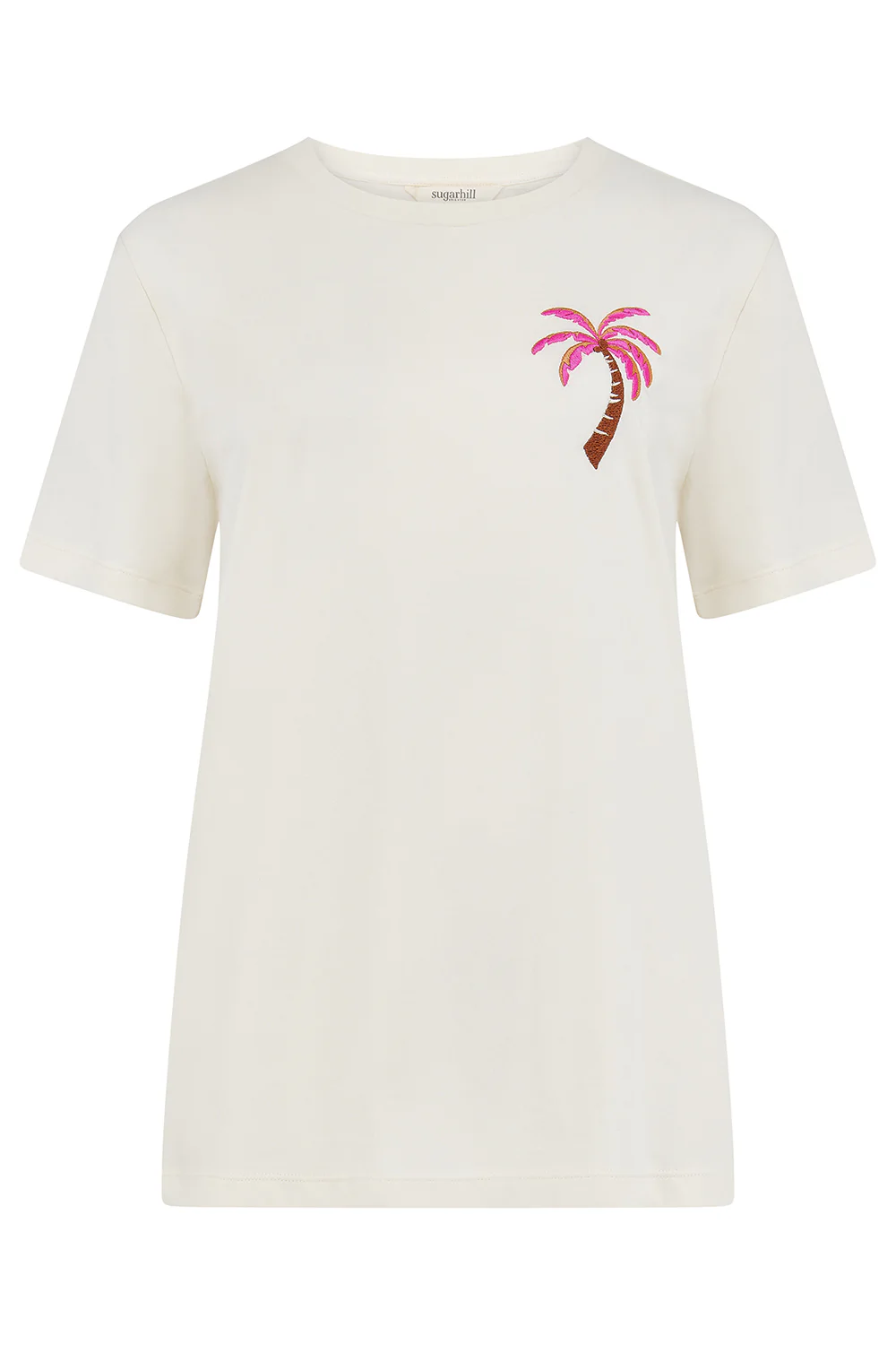 Luna T-Shirt - Off White, Palm Placement - Image 7