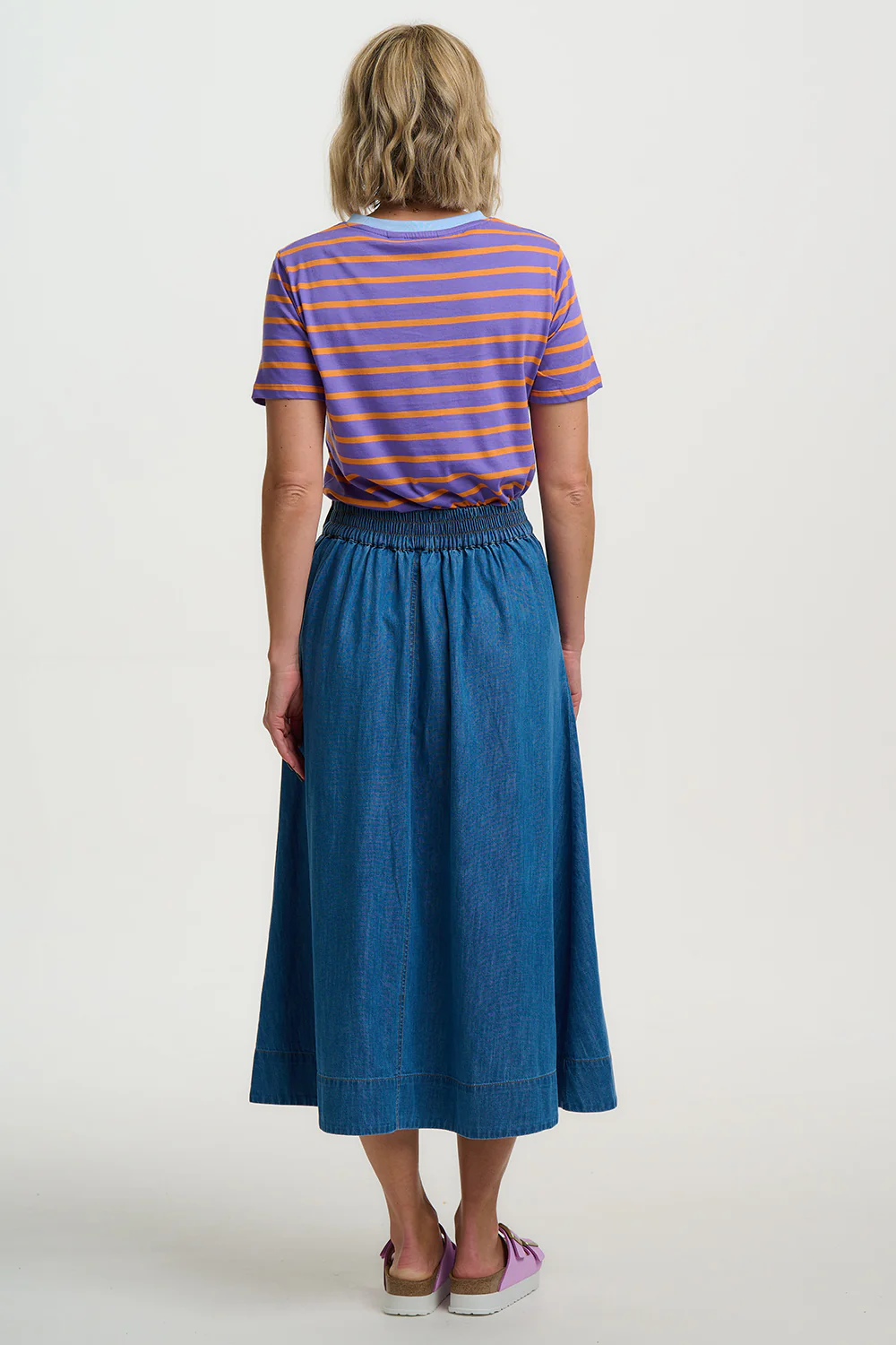 Maggie T-Shirt - Mauve/Orange, Daisy Badge - Image 5