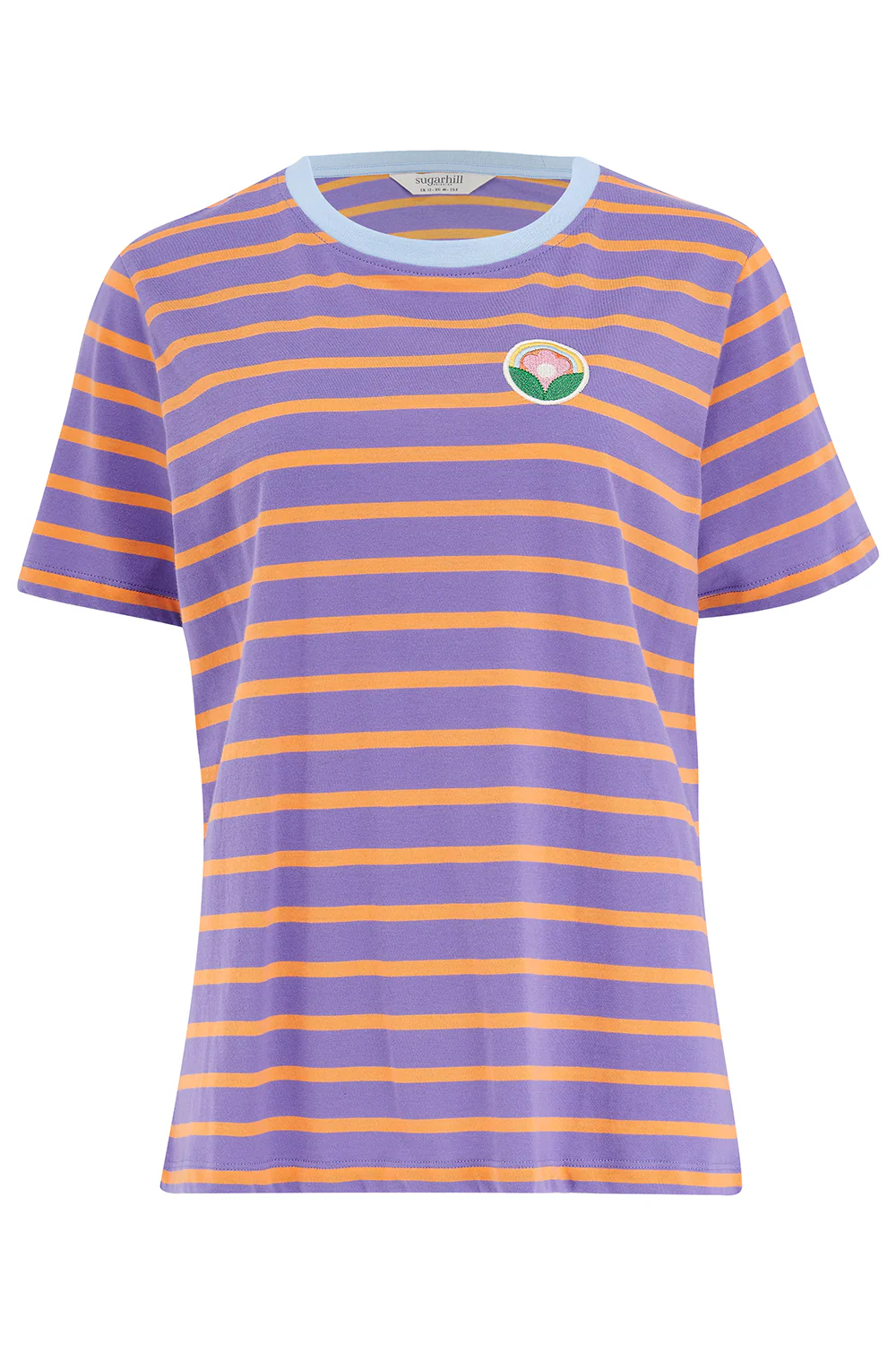 Maggie T-Shirt - Mauve/Orange, Daisy Badge - Image 6