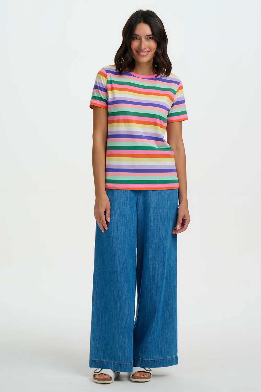 Maggie T-Shirt - Multi, Candy Stripe - Image 4