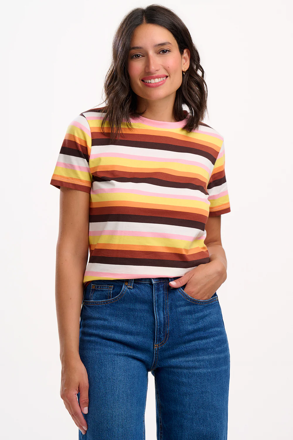 Maggie T-Shirt - Multi, Sundown Stripe