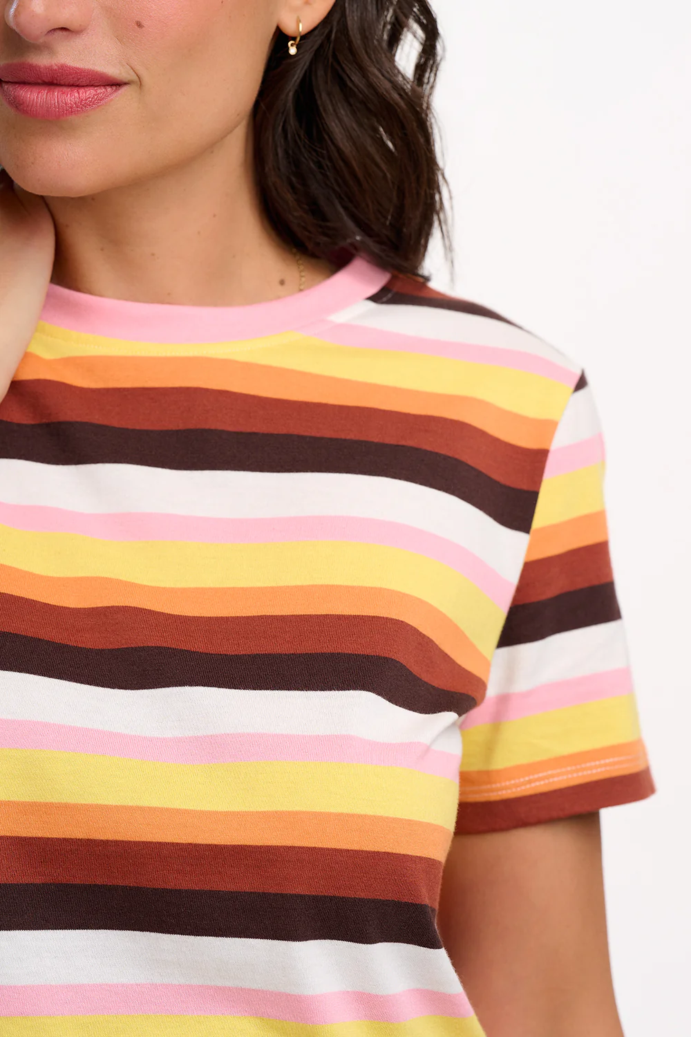 Maggie T-Shirt - Multi, Sundown Stripe - Image 2