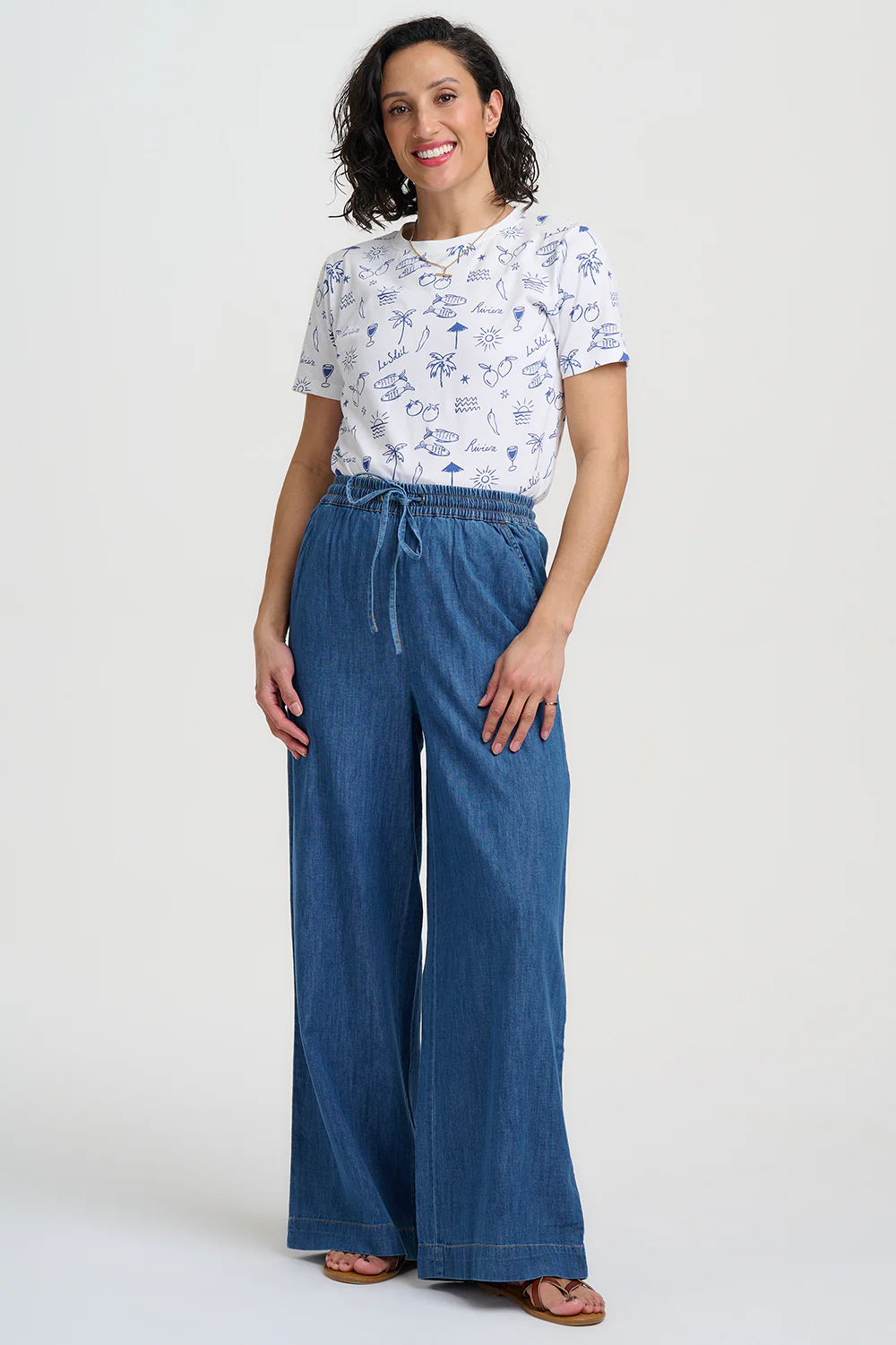 Maggie T-Shirt - Off-White, Dolce Vita Print - Image 3