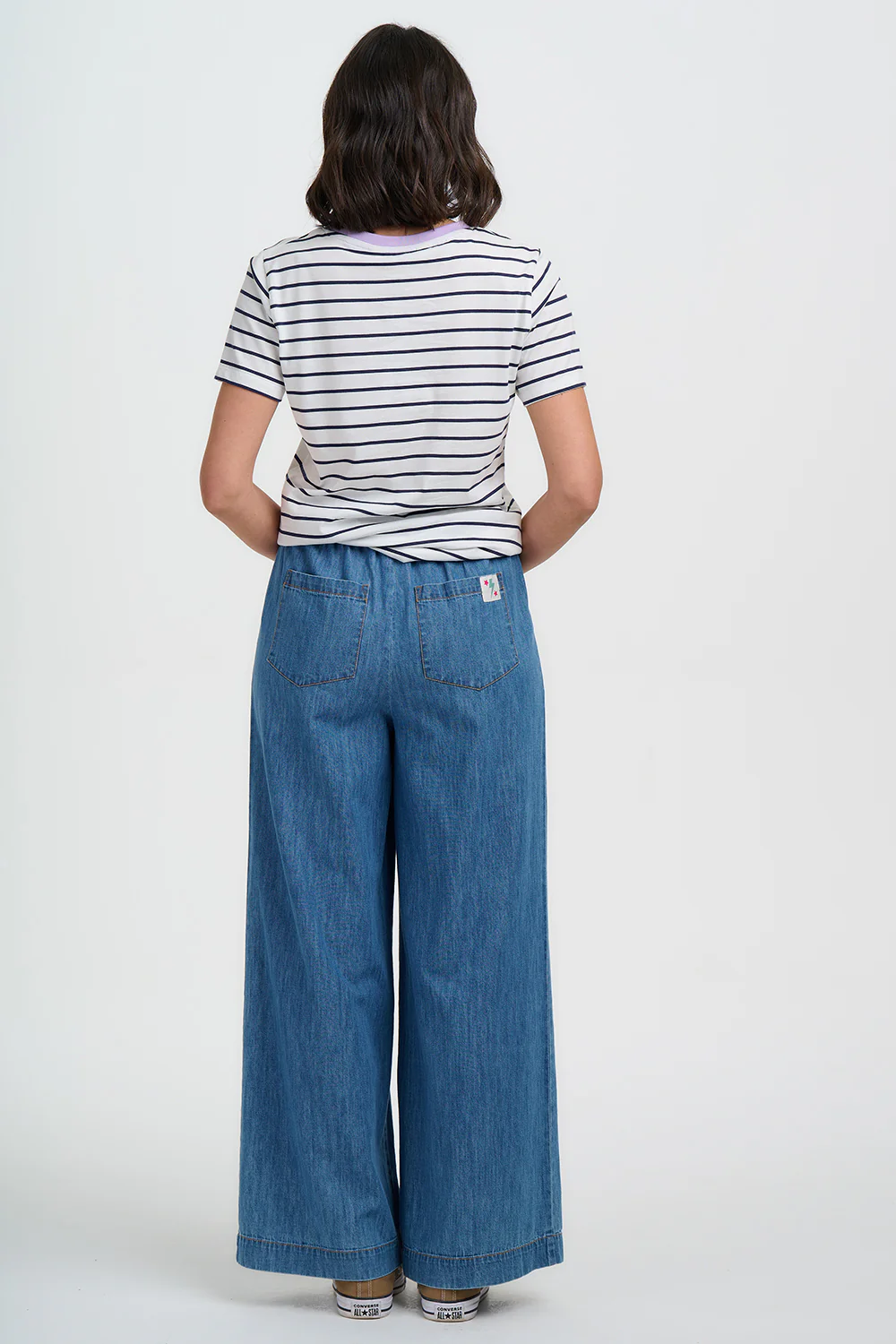 Maggie T-Shirt - Off White/Navy Stripes, Pickle Jar - Image 4