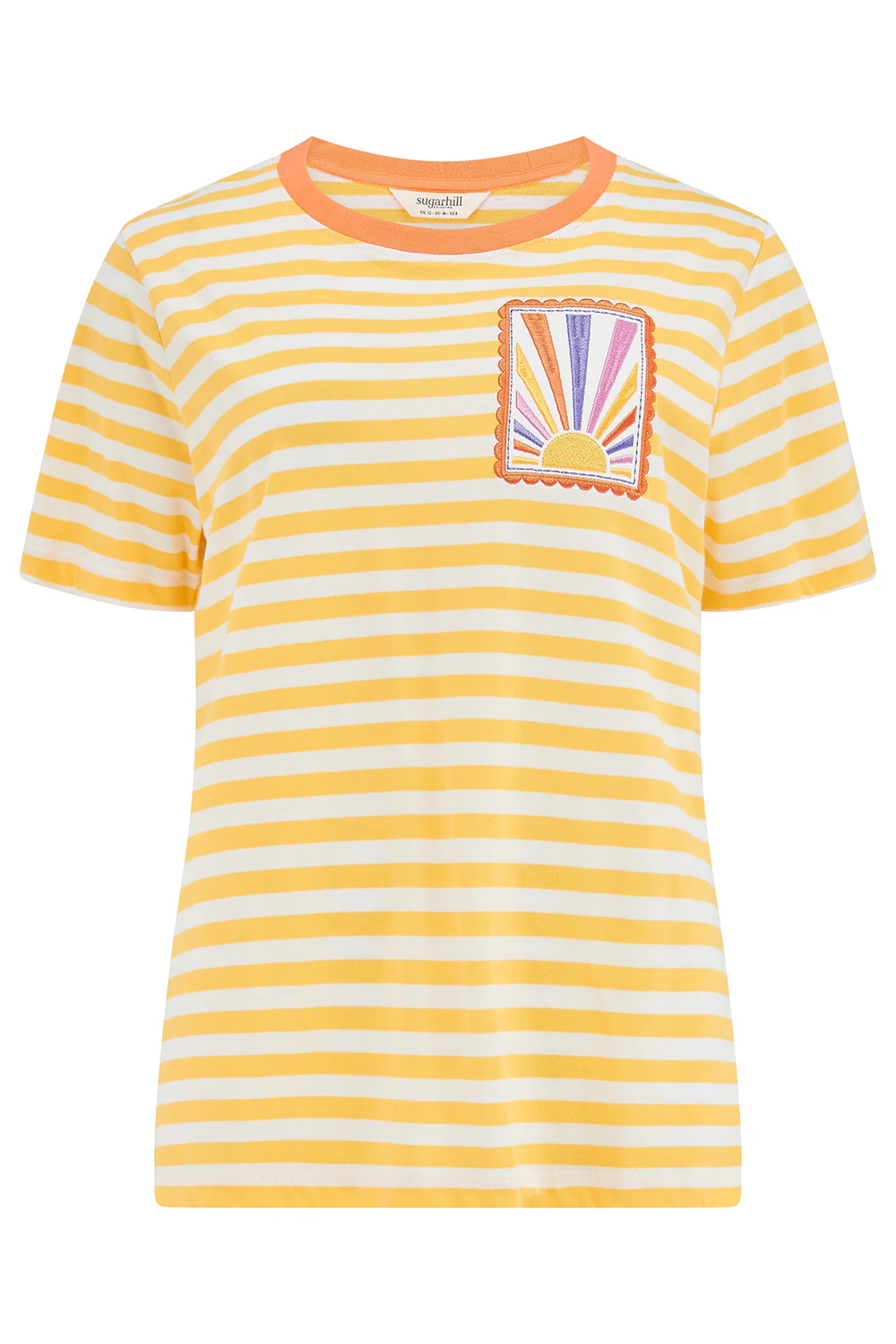 Maggie T-Shirt - Yellow/Off White, Rainbow Sunshine - Image 6