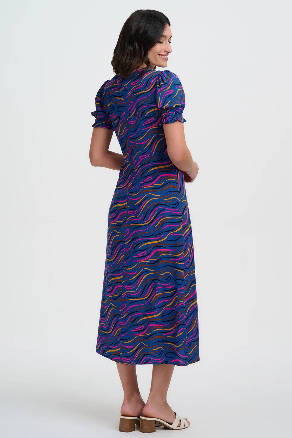 Maryjane Midi Dress - Bright Navy, Jazz Waves - Image 5