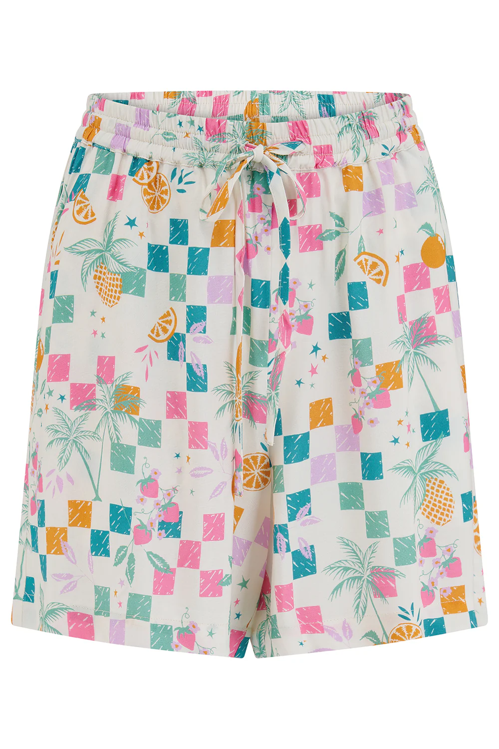 Patty Shorts - Off White, Fruit Checkerboard - Image 6