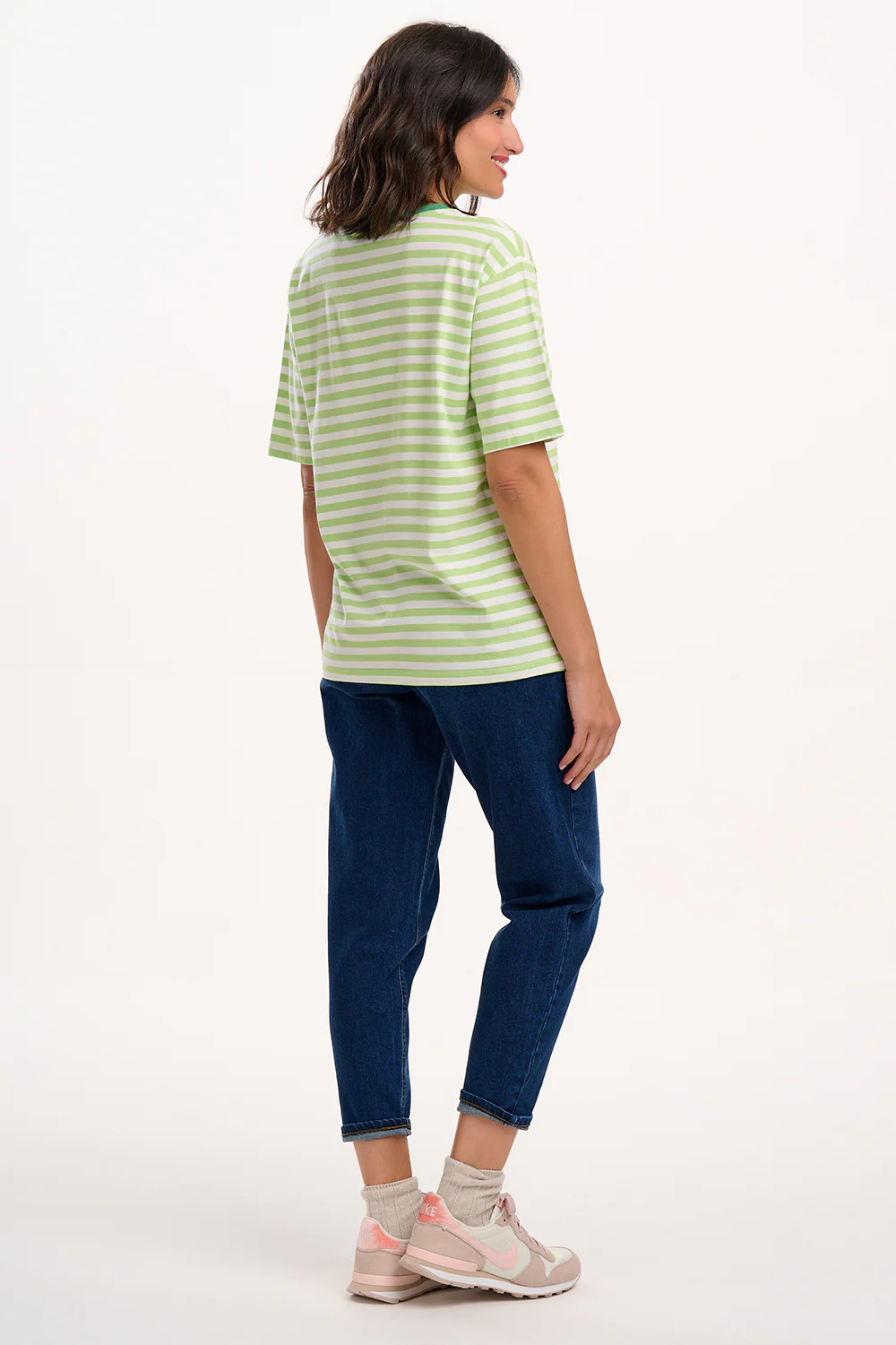 Riley Relaxed T-Shirt - Green/Off White, SHB Flower - Image 5