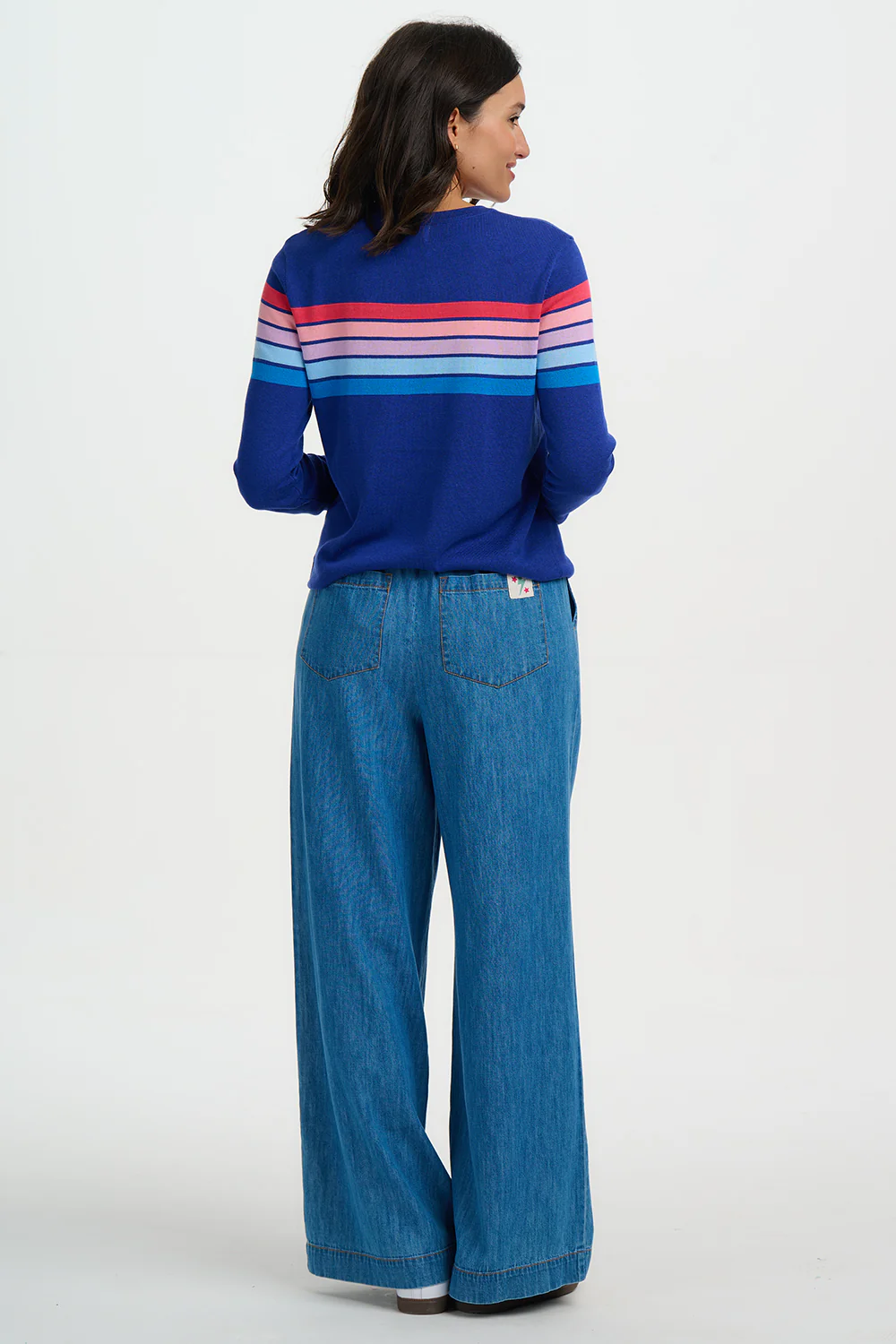 Rita Jumper - French Blue, Ombre Stripes - Image 3