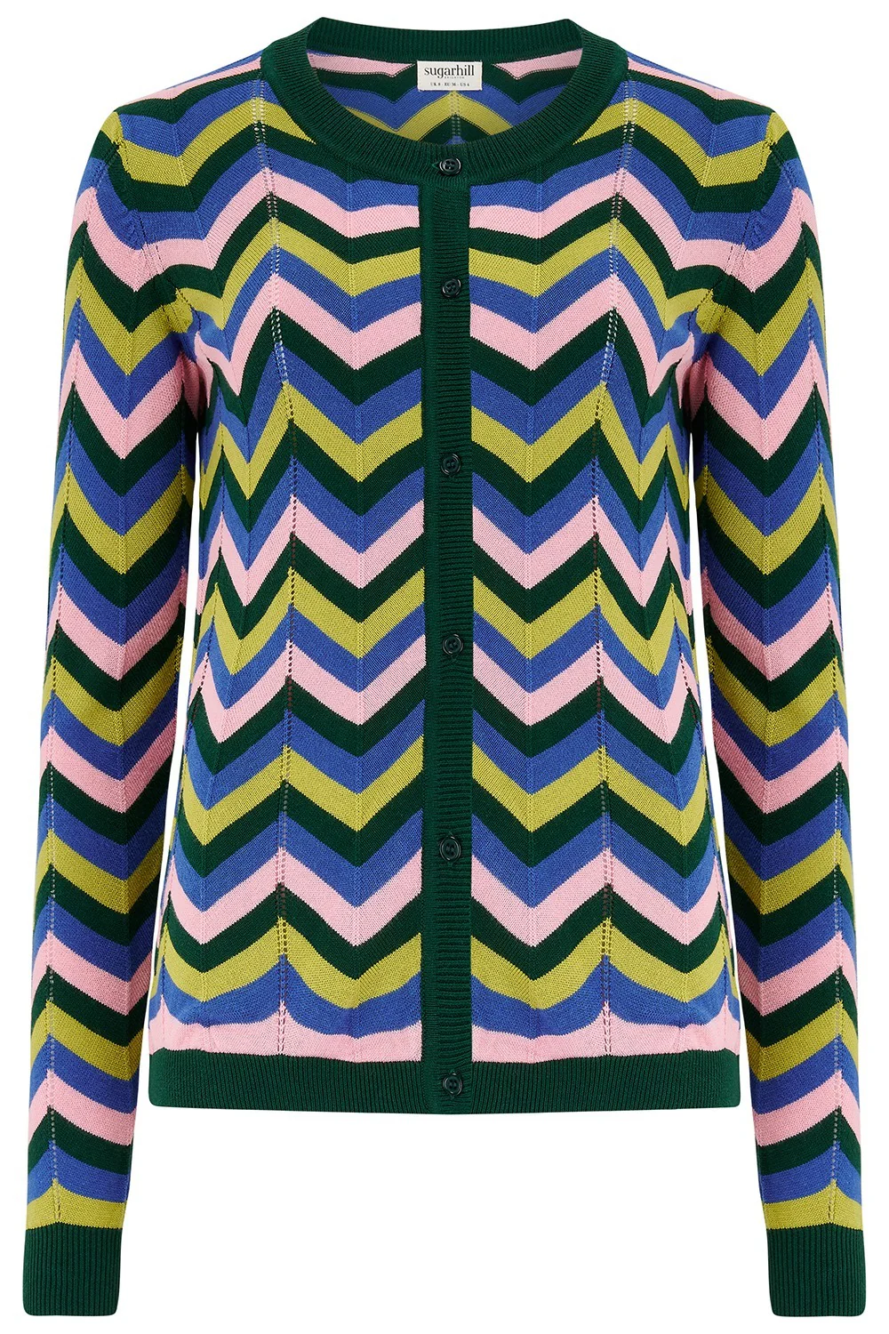 Rochelle Cardigan - Multi, Ocean Chevron - Image 5