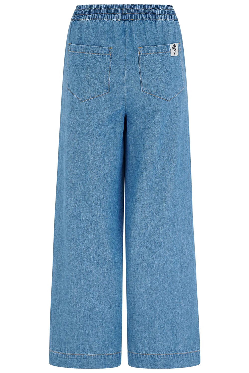 Roksanda Wide Leg Trousers - Mid Blue Denim - Image 9