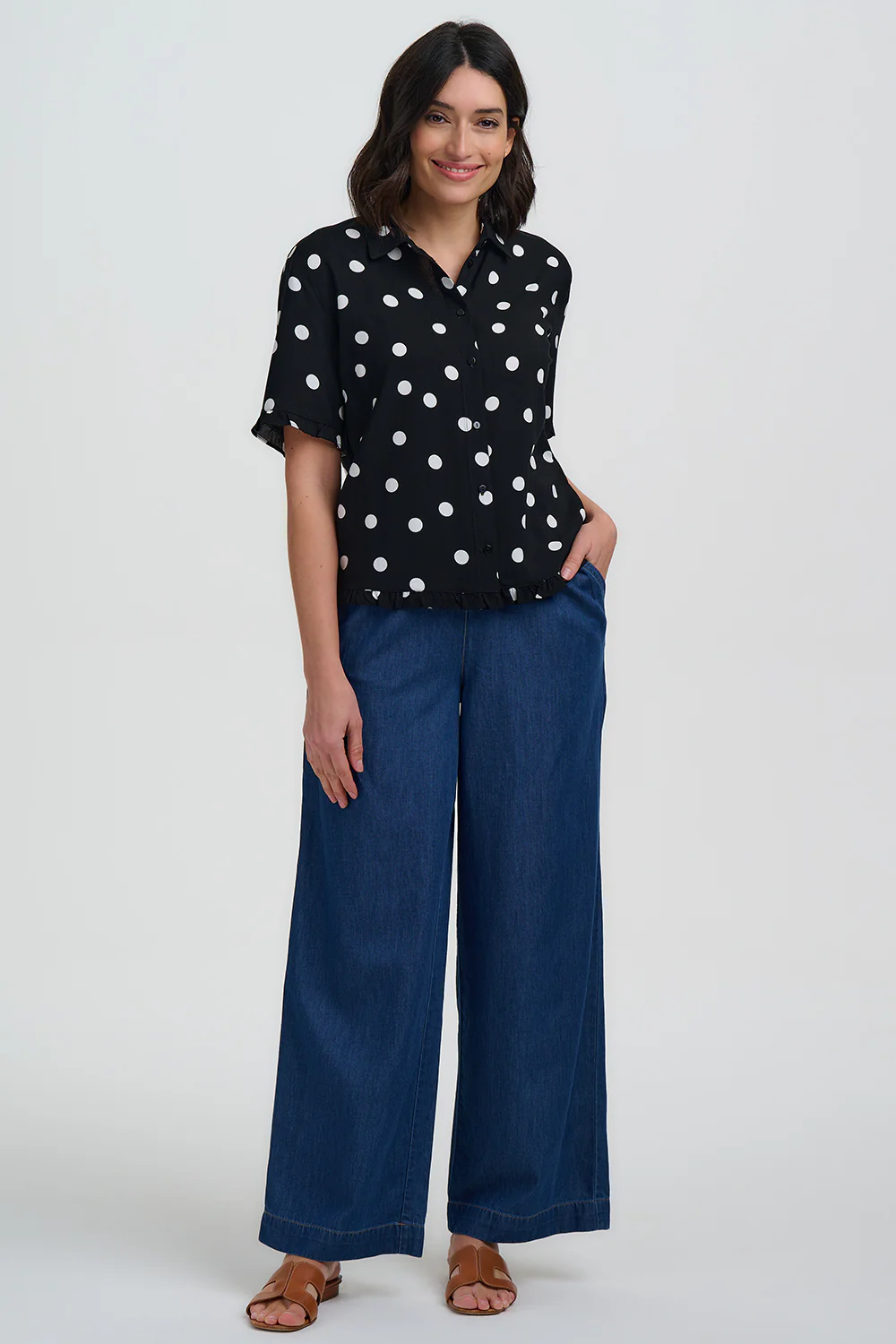 Skylar Shirt - Monochrome, Polka Dot - Image 5
