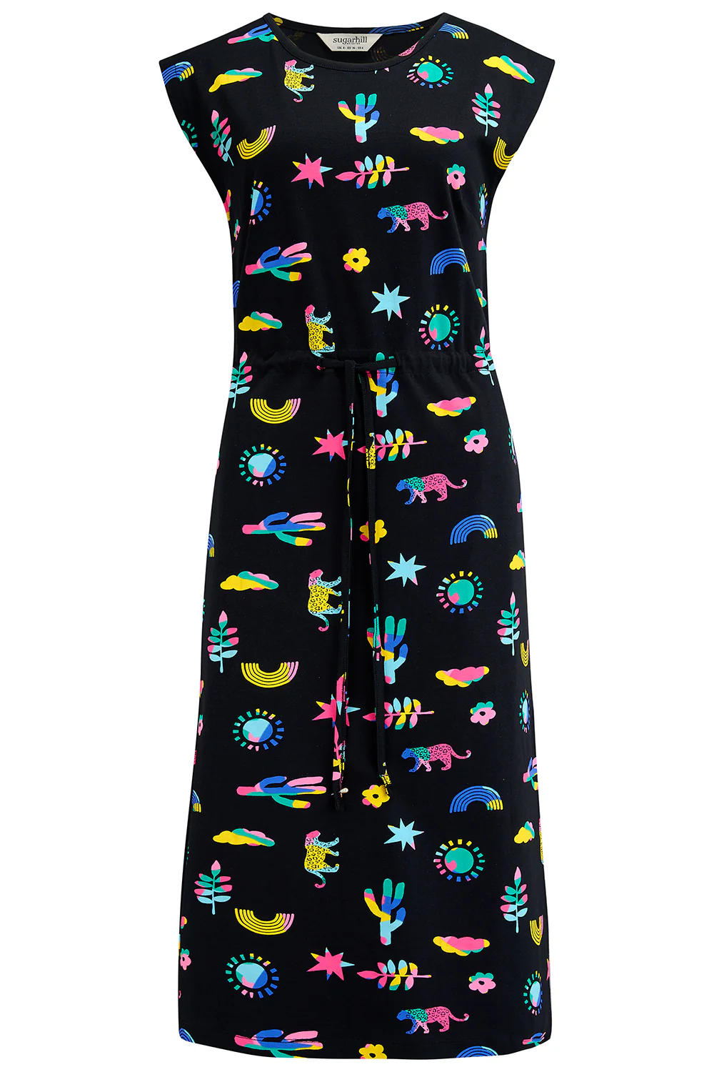 Sloane Jersey Midi Dress - Black, Summer Joy - Image 4