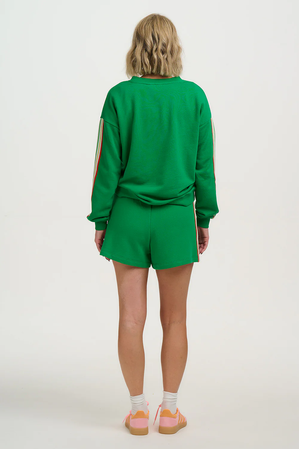 Sonya Shorts - Green, Rainbow Stripe - Image 10