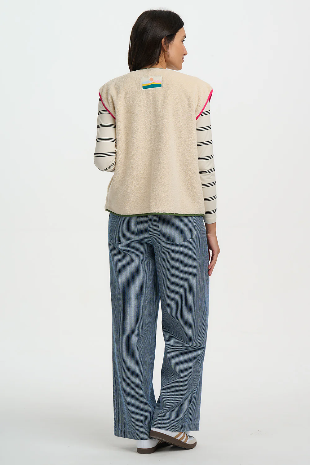 Sophie Fleece Gilet - Oatmeal - Image 5