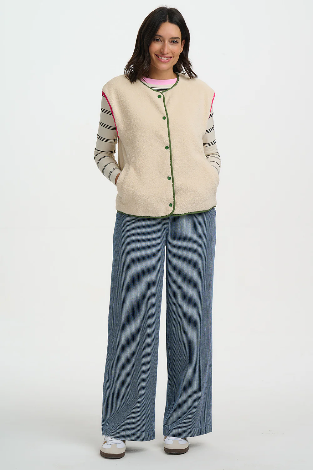 Sophie Fleece Gilet - Oatmeal - Image 6