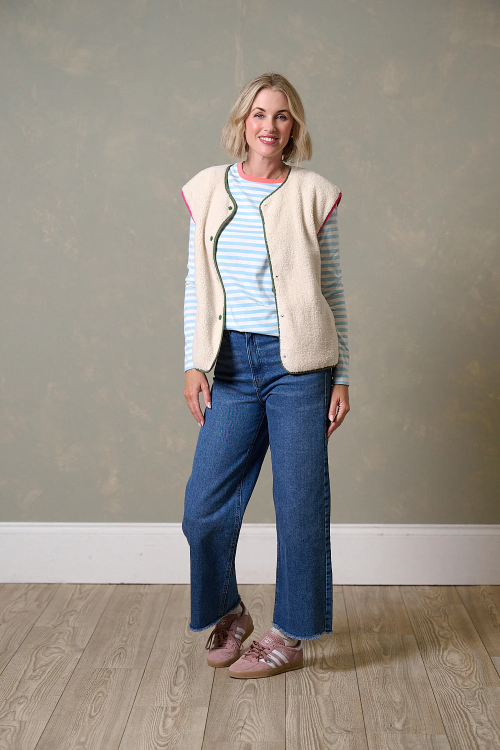 Sophie Fleece Gilet - Oatmeal - Image 7